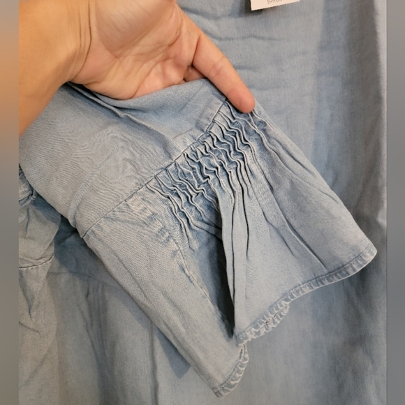 J. Jill Blue Bell Sleeve Blouse 3XL - Picture 3 of 10